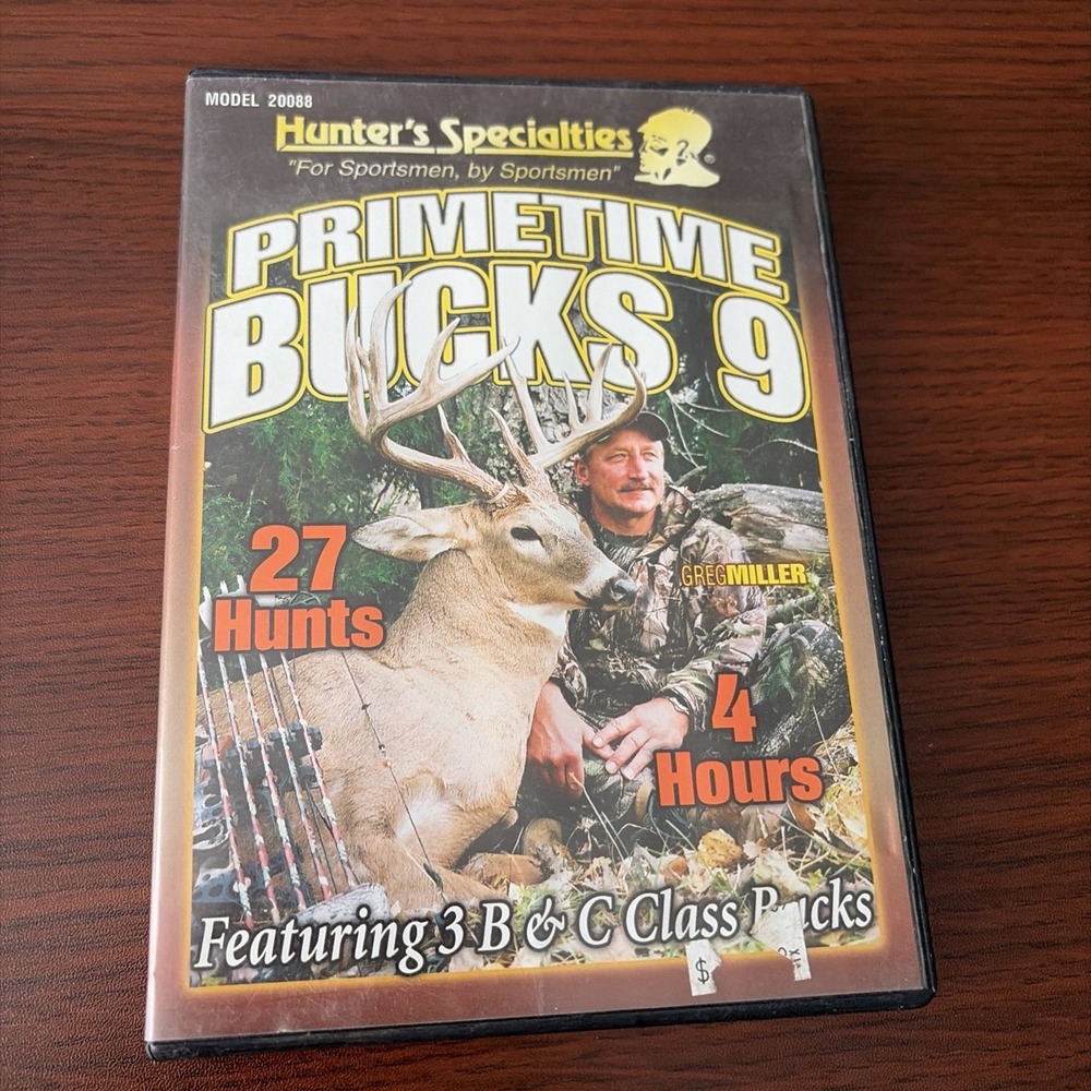 Primetime Bucks 9 DVD Hunter's Specialties Greg Miller 27 Hunts 4 Hours